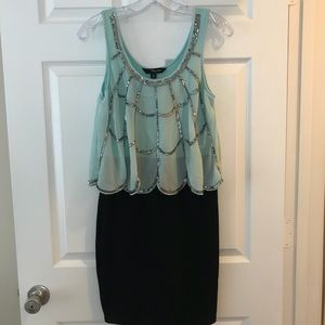 Teal and silver part dress size M